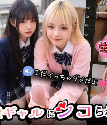 【エロ漫画raw】【実写系Hゲーム】好きな娘の前で金髪ギャルにシコられる！射精限界おち●ぽ焦らし我慢【d_789236】